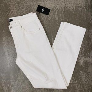 NWT 7 For All Mankind Men's "Slimmy" Clean Pocket Jeans Size 33 in White